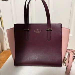kate spade Two-Tone Tote Bag - Burgundy and Pink
